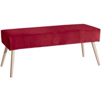 Sitzbank Gepolstert Rot Sue BxHxT: 114x48x40 cm - Buchefarben/Rot, Design, Textil (114/48/40cm) - Max Winzer