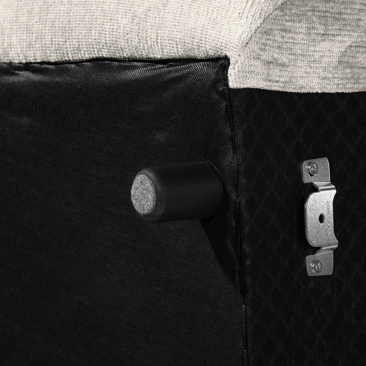 Ecksofa Fluffy Silberfarben S: 269x184 Cm - Silberfarben/Schwarz, MODERN, Textil (269/184cm) - Trendmanufaktur