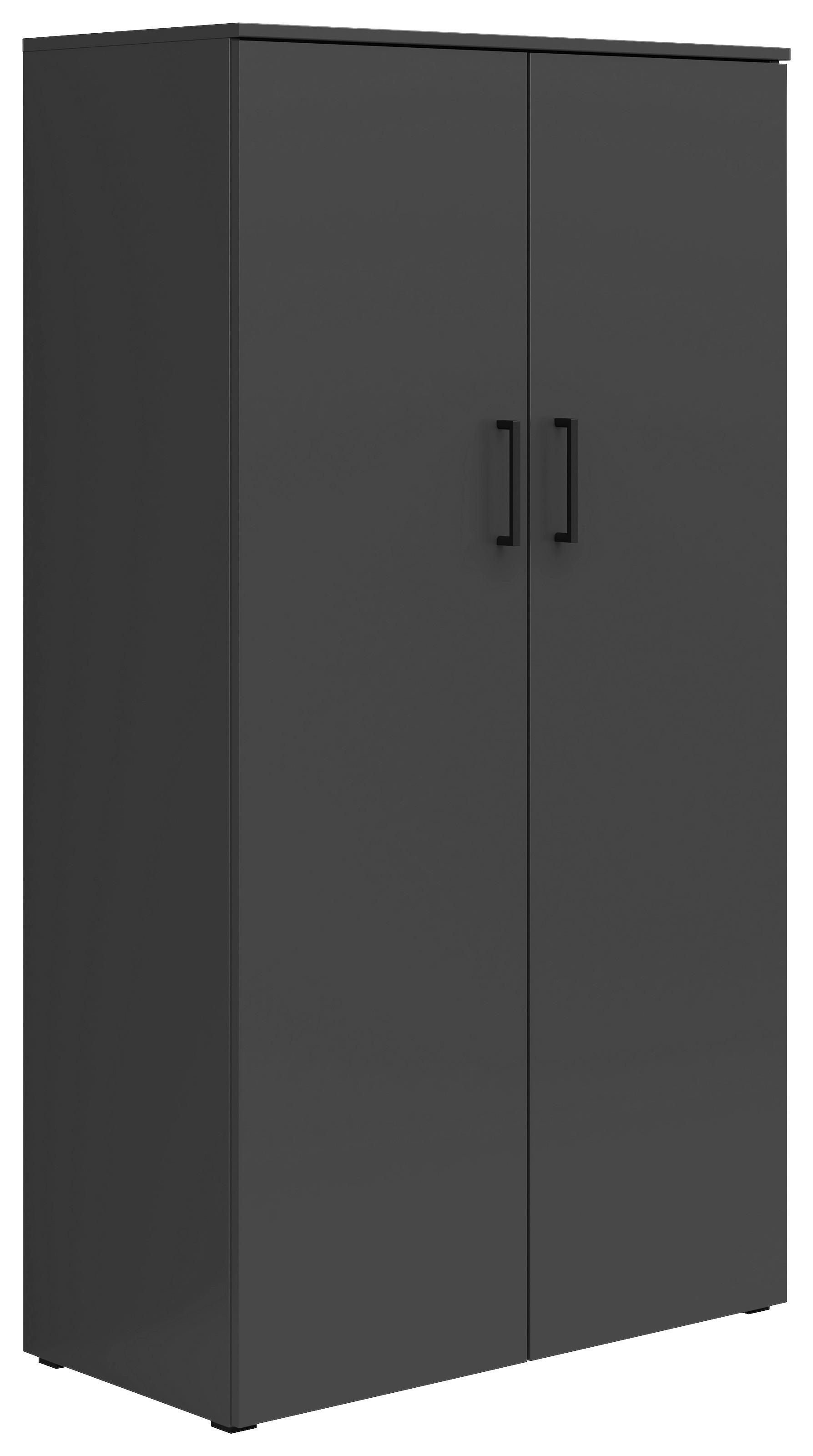 SKRIŇA MULTI 2 DOORS, S588-REG - čierna/grafitová, Modern, kompozitné drevo/plast (80/147/40cm)