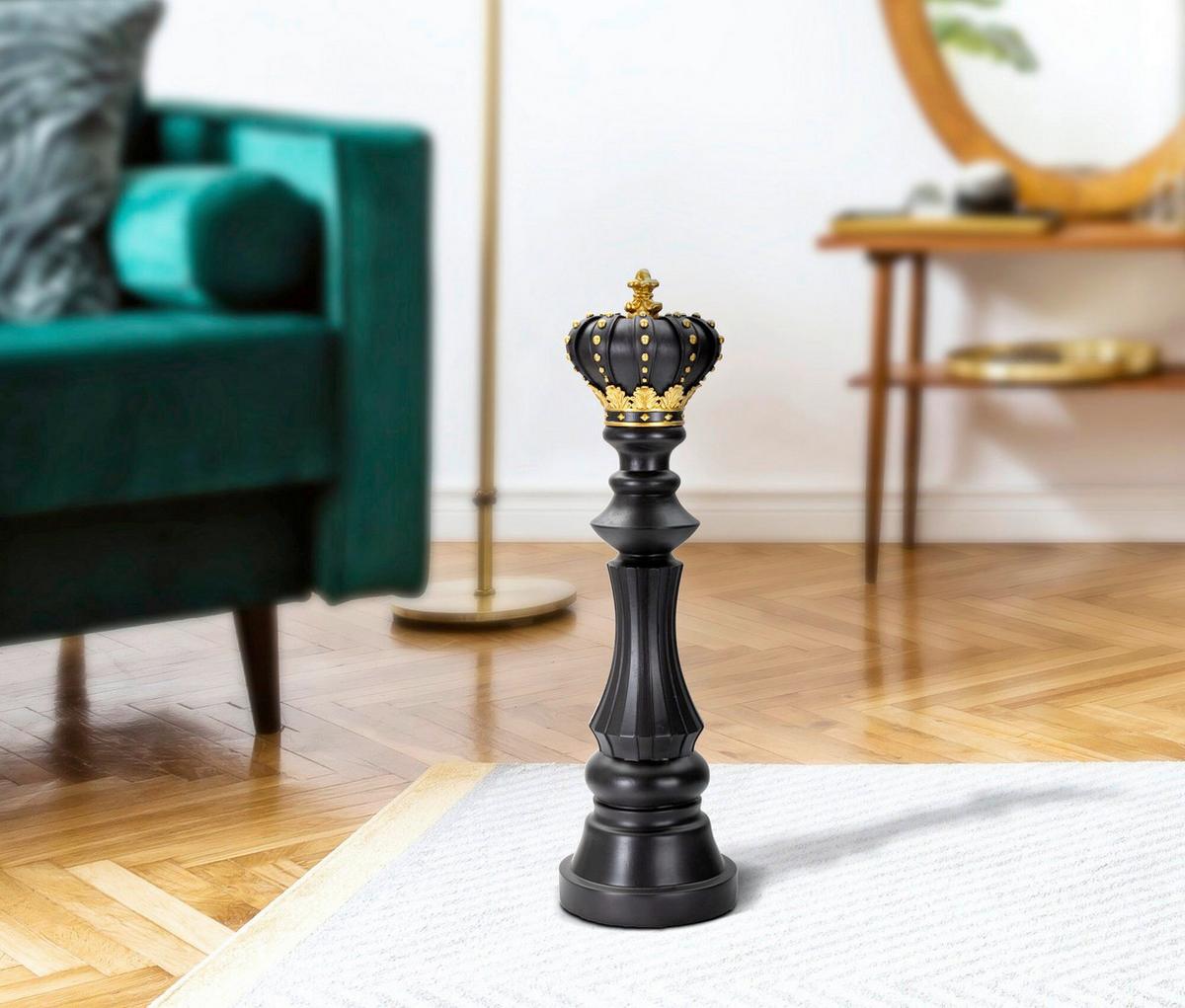 SOCHA KING - čierna/zlatá, Basics, plast (14/50/14cm)