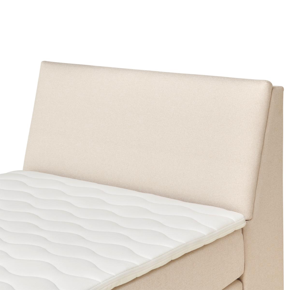 Boxspringbett Mit Bettkasten Nida 120x200 Cm Creme - Creme/Schwarz, MODERN, Holz/Textil (120/200cm) - MID.YOU
