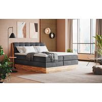 Boxspringbett Boxspring Bed Melissa - Anthrazit/Schwarz, Natur, Textil (200/200cm)