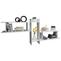 Wandregal Sirola Maxi Weiß B: 188 cm - Weiß, KONVENTIONELL, Holzwerkstoff (188/80/19,7cm) - MID.YOU