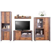 Wohnkombination 4 Tlg. Ontario, Old Style/betonoptik - Trend (307,4/200/41,5cm) - Ondega