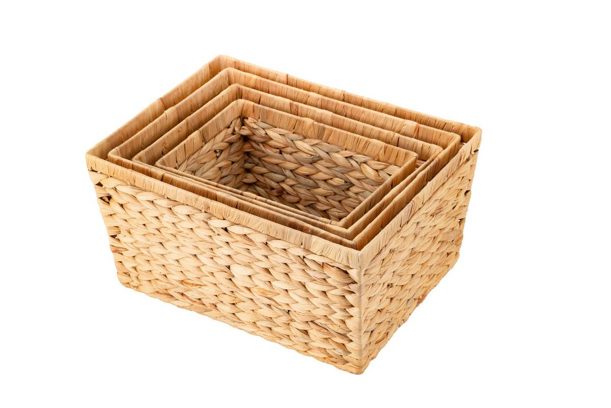 Aufbewahrungsboxen-Set Naturfarben 4-Er Set - Naturfarben, Basics, Holz (32/22/43cm) - Echtwerk