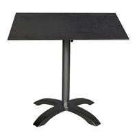 Esstisch Echtholz Omega 80x80 cm Naturfarben - Anthrazit, Basics, Holzwerkstoff/Metall (80/80/72cm) - Gardenson