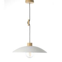 Függőlámpa 4093/s Ohana Vetro - fehér, Basics, üveg/fa (40/40/80cm)