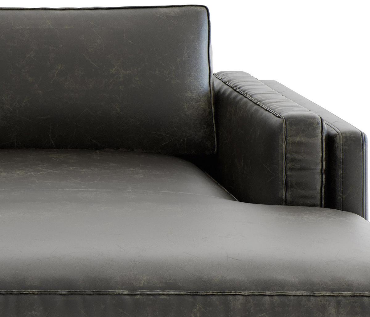Ecksofa Packo Olivgrün S: 265x160 Cm - Schwarz/Olivgrün, Design, Textil (265/160cm) - Livetastic