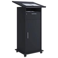 Stehpult Mit Stauraum B: 60 Cm H: 120 Cm Meeta, Schwarz - Schwarz, Basics, Holzwerkstoff (60/50/120cm) - MID.YOU