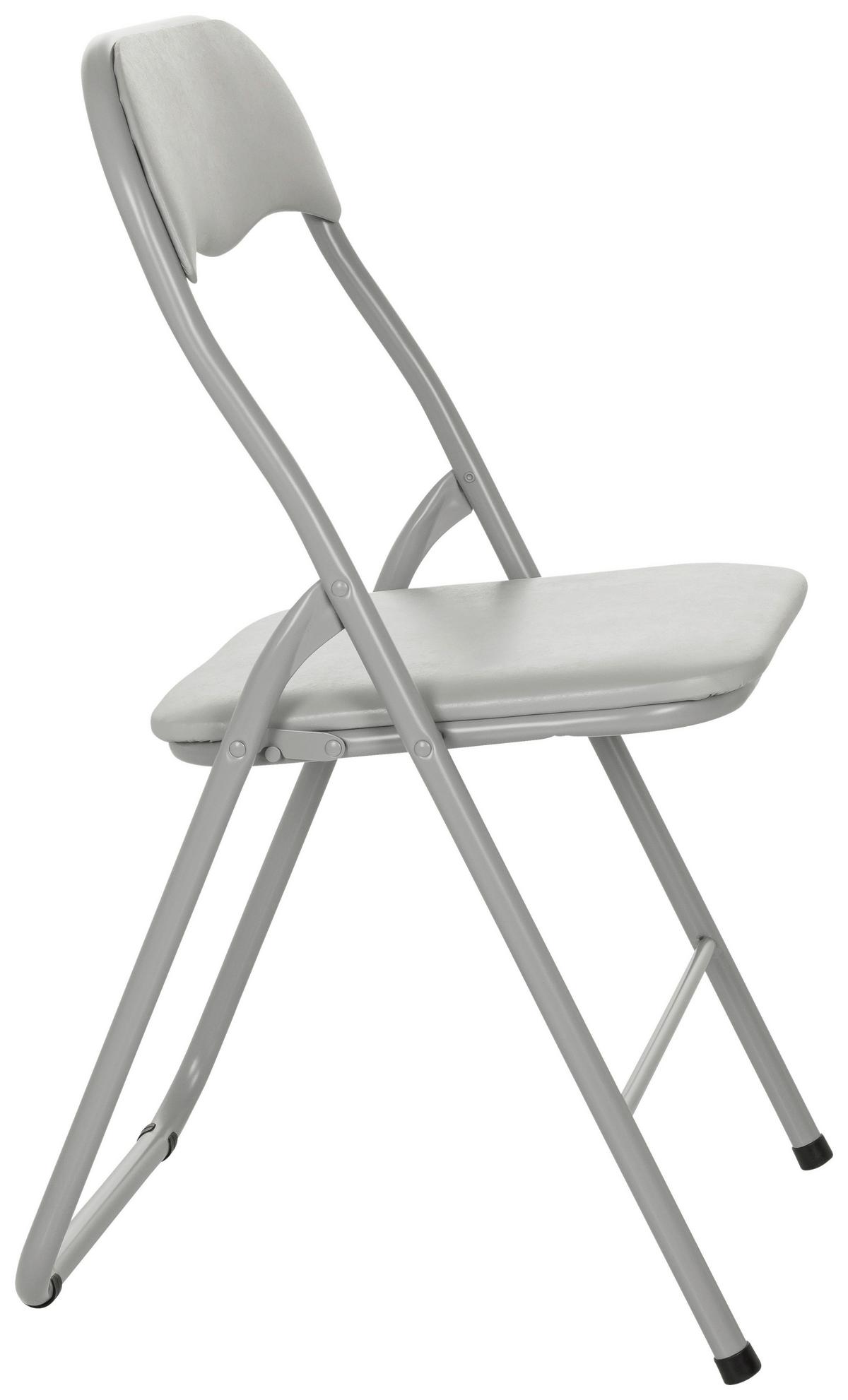 Klappstuhl Tudela Basic Grau B: 44 Cm - Grau, MODERN, Metall (44/81/48cm) - MID.YOU