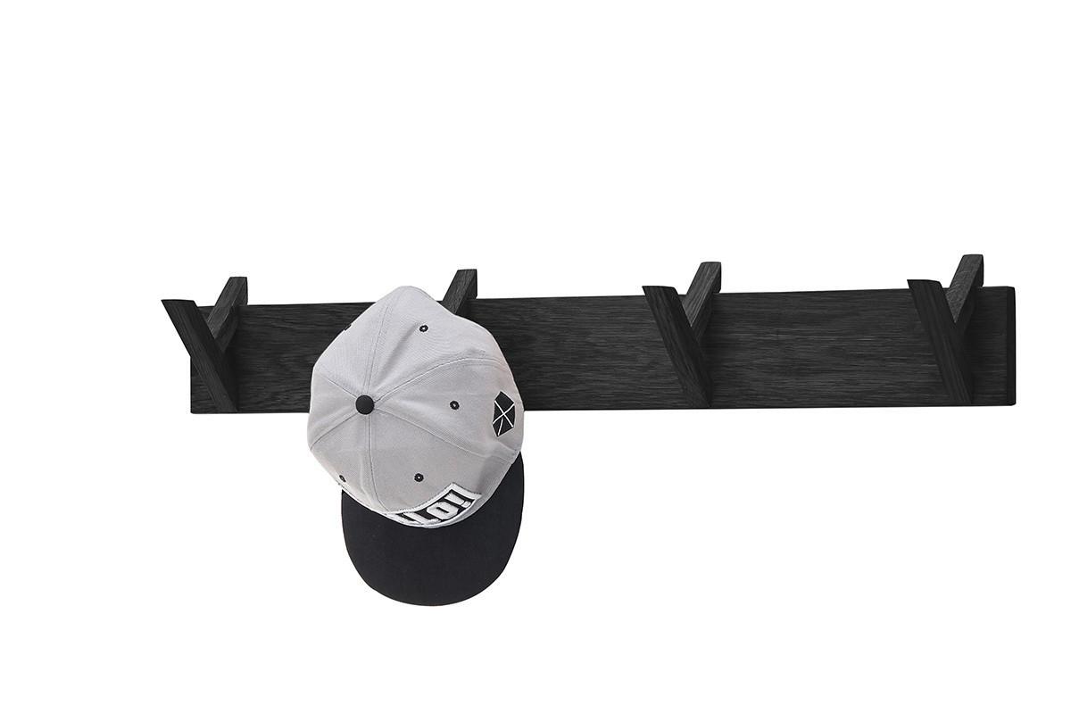 Hakenleiste Bantry in Schwarz - černá, Konvenční, dřevo (80/13/12cm) - Mömax