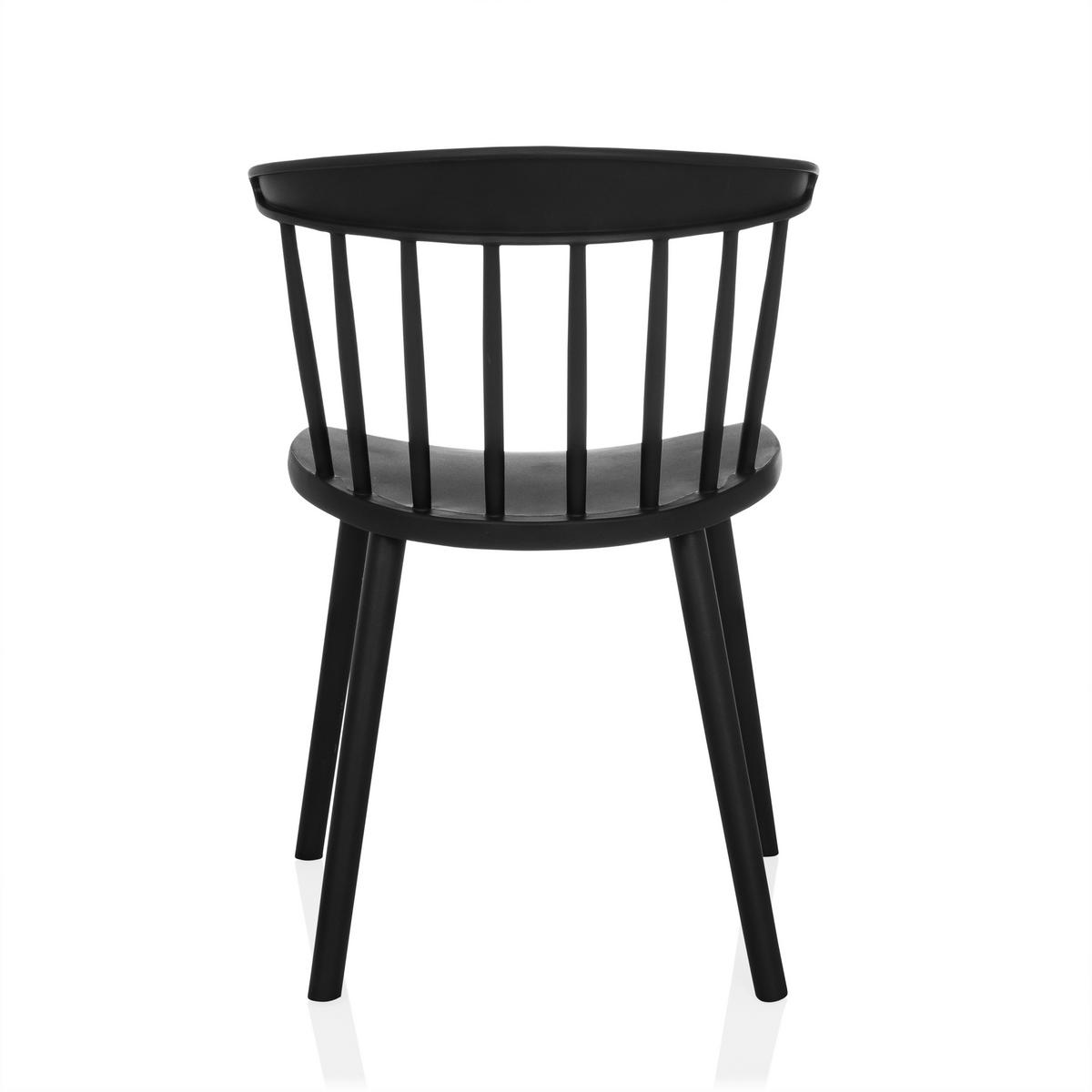 Besucherstuhl Artifo Schwarz B: 53 Cm - Schwarz, MODERN, Kunststoff (53/75/45cm) - MID.YOU