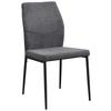 Vierfußstuhl Augusta Webstoff Anthrazit - Anthrazit/Schwarz, MODERN, Textil/Metall (45/87/55cm) - Kela