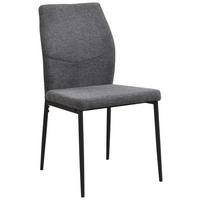 Vierfußstuhl Augusta Webstoff Anthrazit - Anthrazit/Schwarz, MODERN, Textil/Metall (45/87/55cm) - Kela