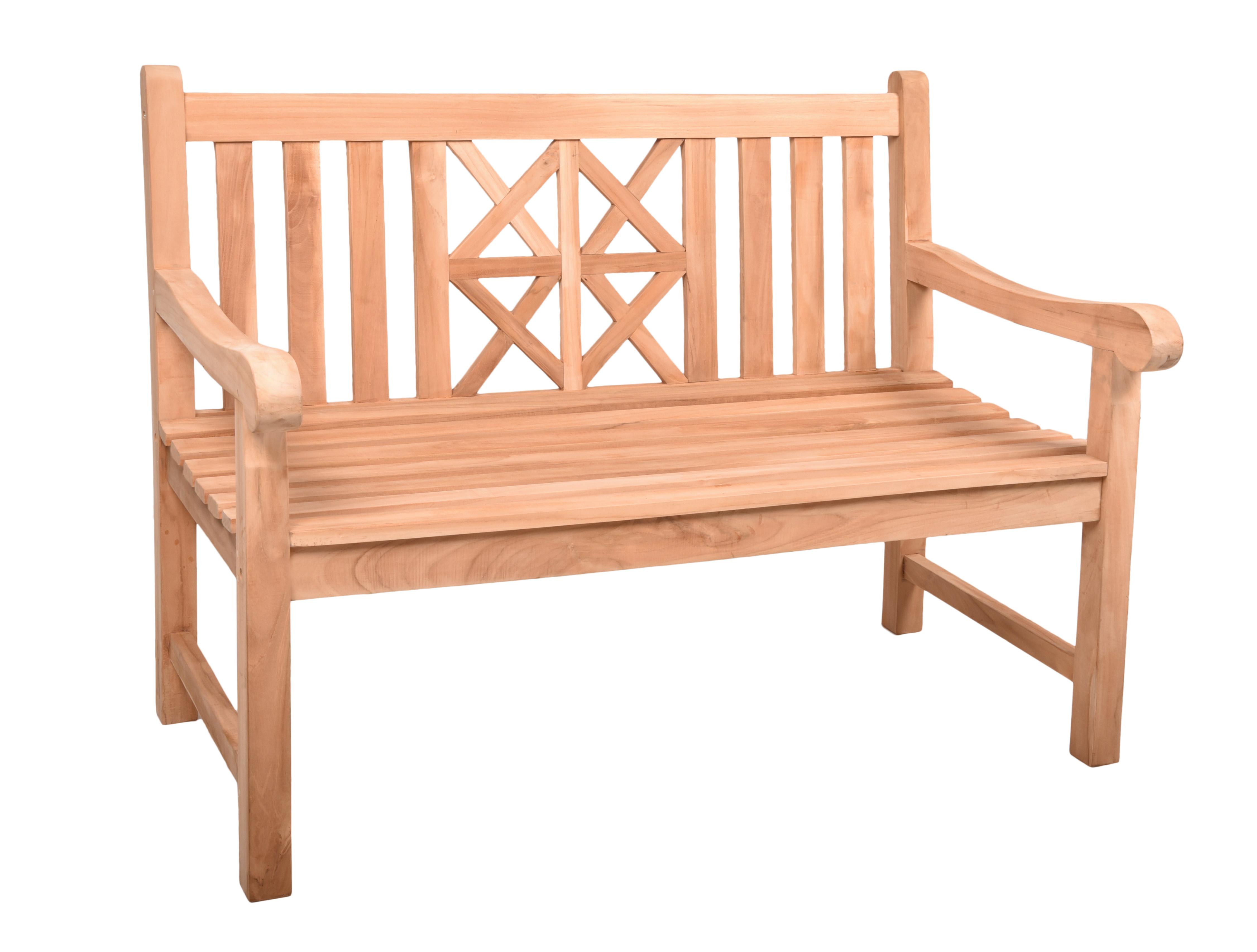 Gartenbank Holz Pantar 2-Sitzer - Braun/Teakfarben, MODERN, Holz (66/92/120cm) - Gardenson
