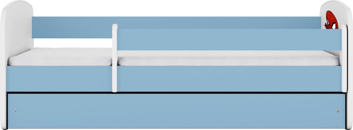Kinder-/Juniorbett Babydreams Blau/Weiß B: 80cm - Blau/Birkefarben, MODERN, Holz/Holzwerkstoff (80/160cm) - MID.YOU