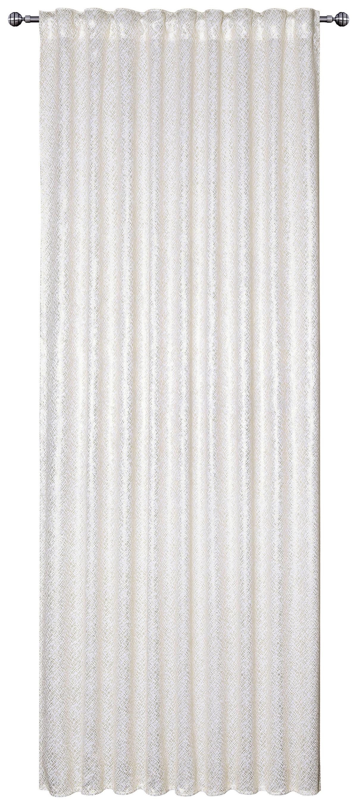 Fertigvorhang Steffi - Ecru/Goldfarben, MODERN, Textil (135/245cm) - Luca Bessoni