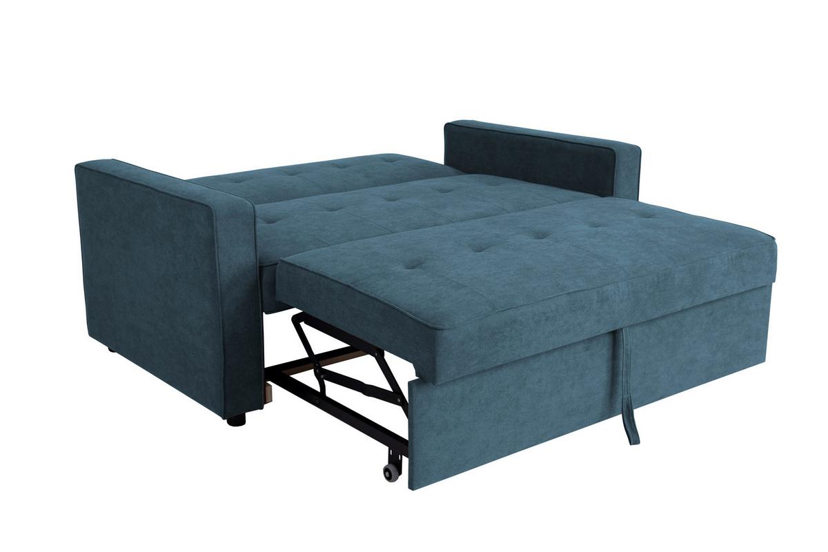 Schlafsofa Haze Blau B: 162 cm - Blau, Trend, Textil (162/90/89cm)