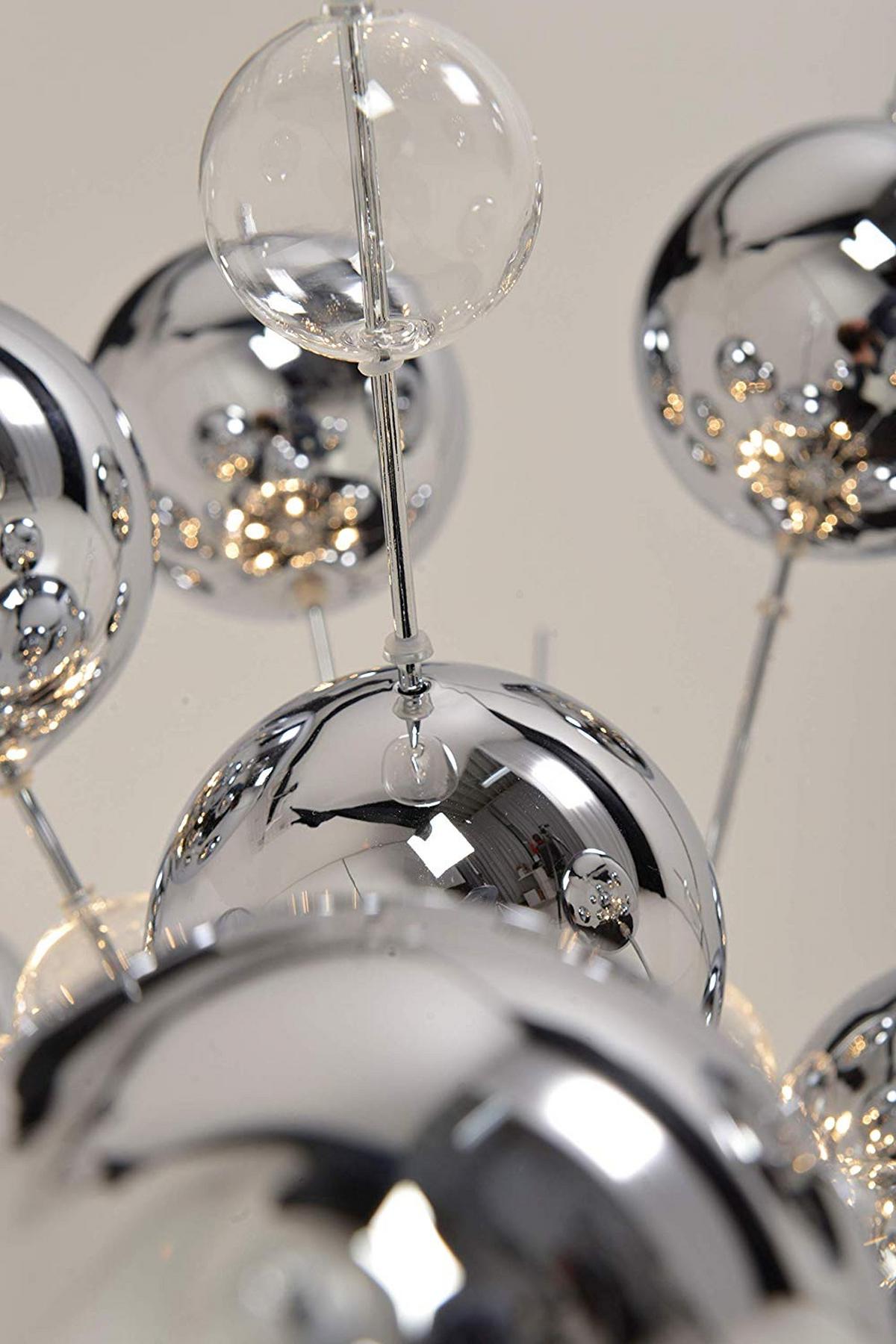 Stehlampe Explosion Klar/Chromfarben aus Glas - Klar/Chromfarben, Design, Glas/Metall (50/167cm) - Näve