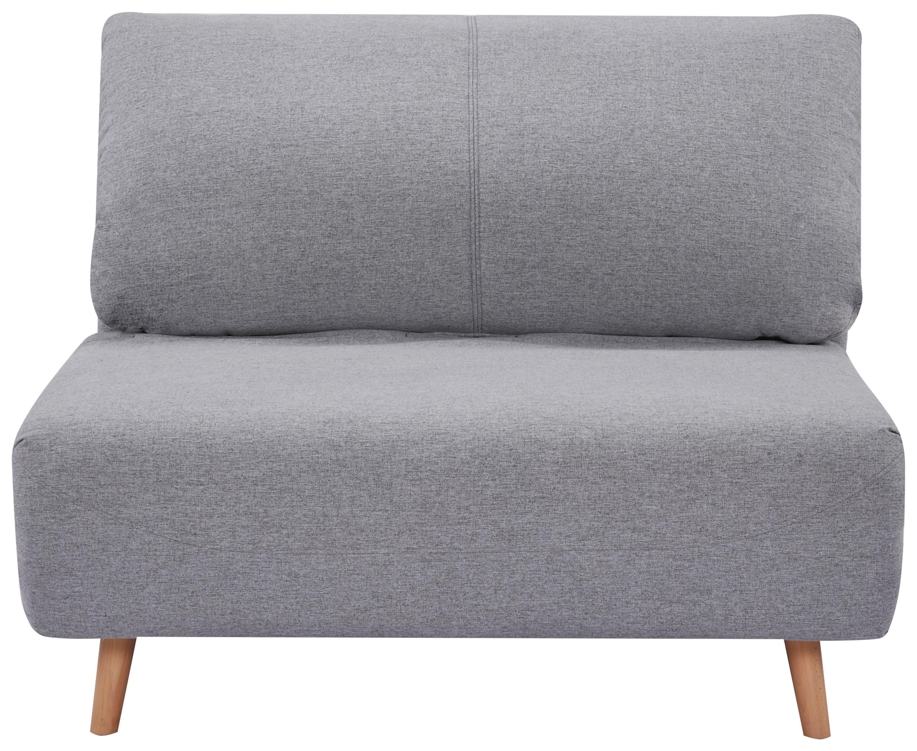 2-Sitzer-Sofa mit Schlaffunkt. Mario verstellbar Grau - Naturfarben/Grau, MODERN, Holz/Textil (192/100cm) - Ondega