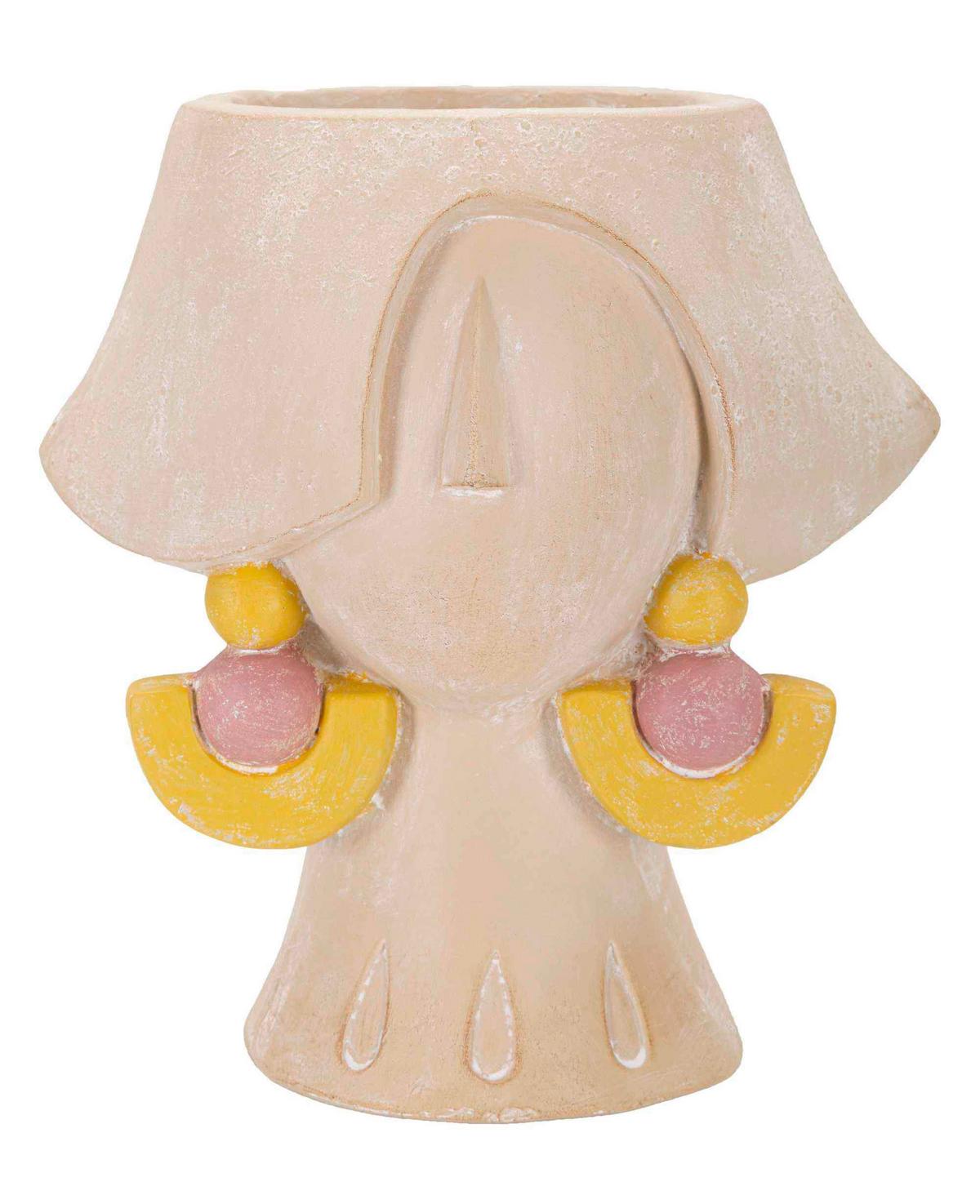 Vase Elegant B Gelb/Naturfarben/Rosa B:24,5cm - Gelb/Naturfarben, Basics, Kunststoff (24.5/26/20.5cm)