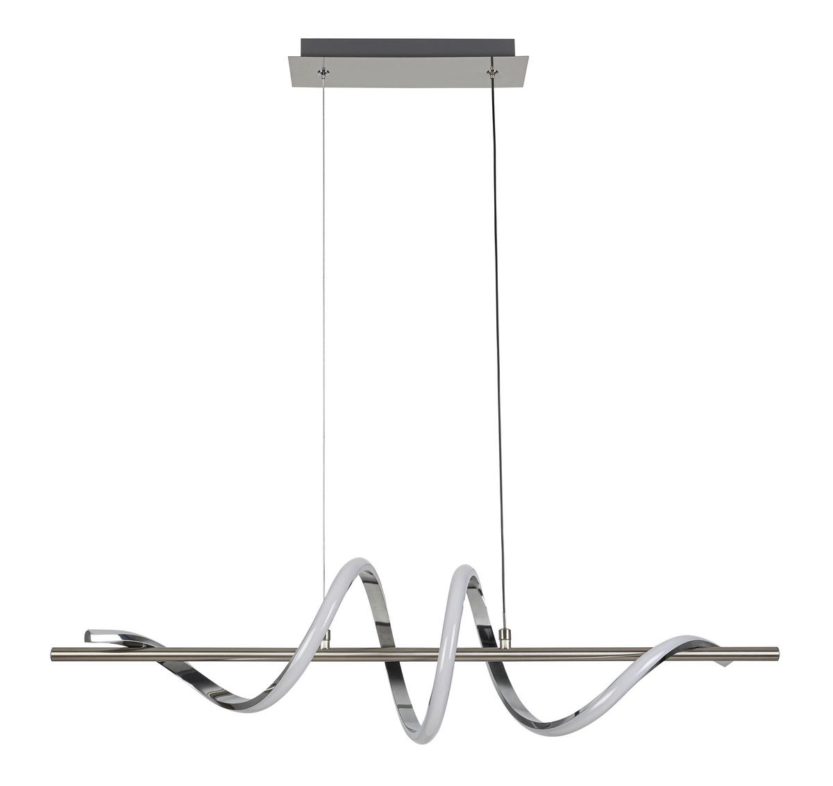 ZÁVĚSNÉ LED SVÍTIDLO LINA - barvy chromu/barvy niklu, Moderní, kov/plast (80/22/120cm) - Mömax