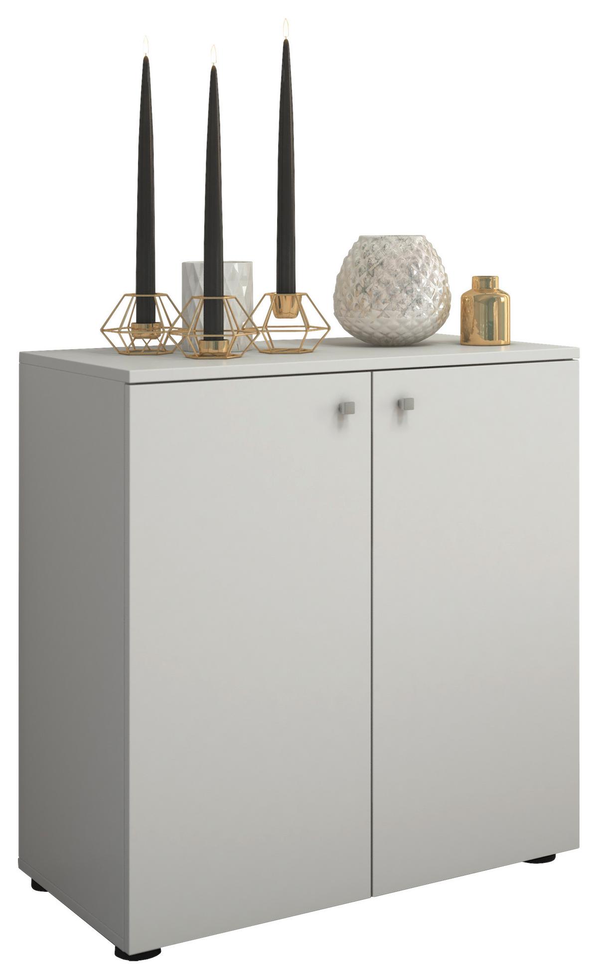 Dvojdverová komoda Vandol Mini biela - čierna/biela, Basics, kompozitné drevo/plast (70/74/40cm) - Livetastic