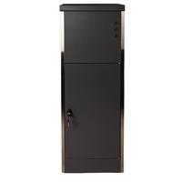 Paketbox XL Mit 2 Schlüsseln H: 118,5 cm - Schwarz, Basics, Metall (39,5/118,5/38,5cm)