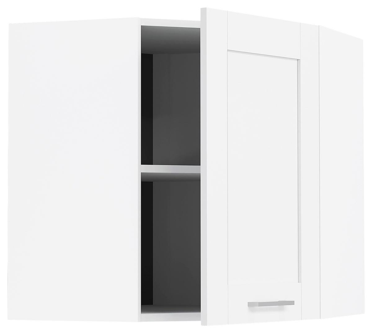 Eckoberschrank Colura - Weiß, Trend, Holzwerkstoff/Kunststoff (57/60/57cm) - MID.YOU