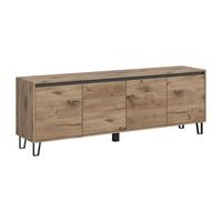 Lowboard Balton Eiche Dekor B: 184 Cm - Eiche dunkel, Design, Holzwerkstoff (184/64/40cm) - MID.YOU