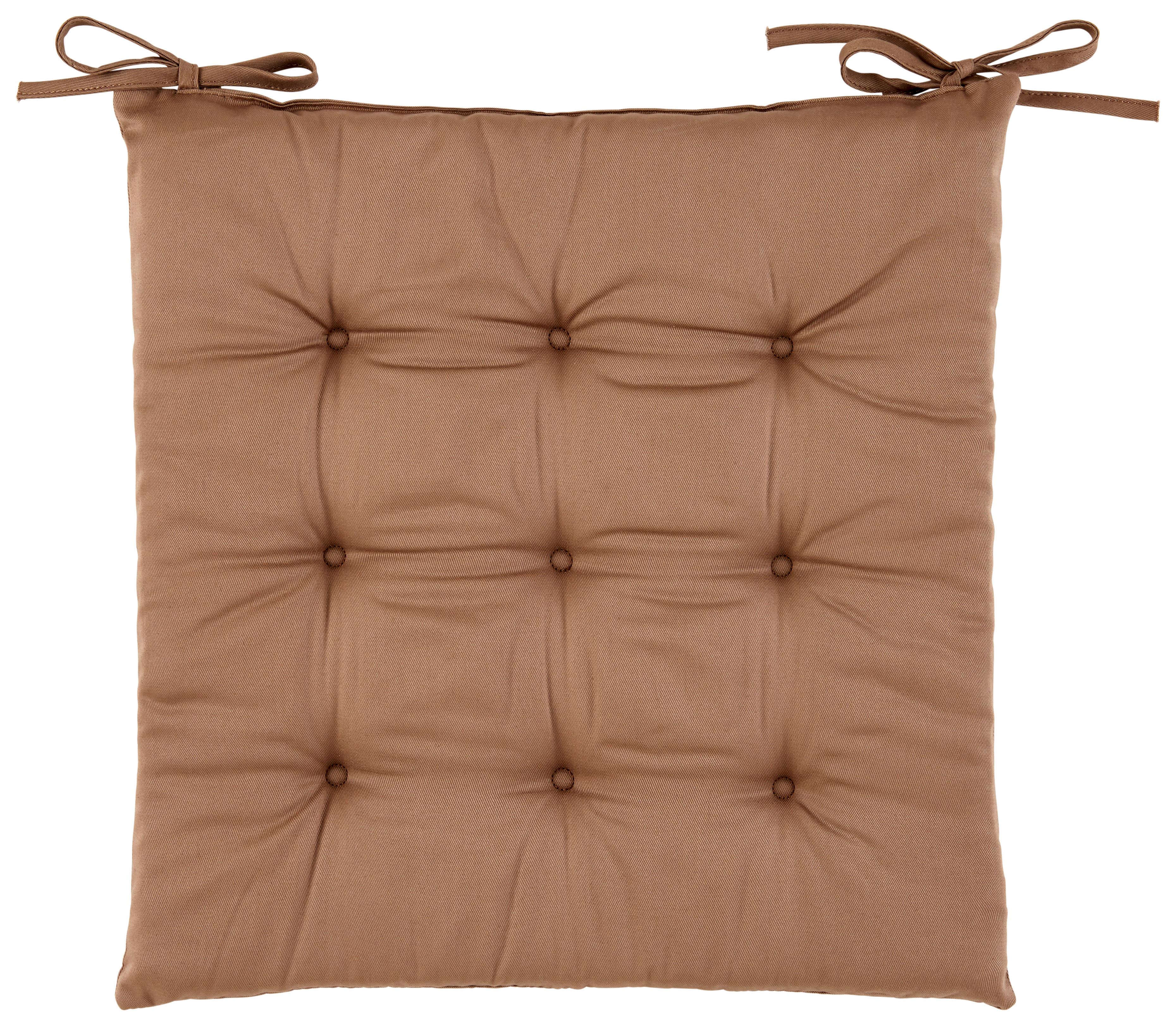 PODUŠKA NA SEDENIE Lola, 40/40/4cm, hnedá - hnedá, Konventionell (40/40/4cm) - Mömax