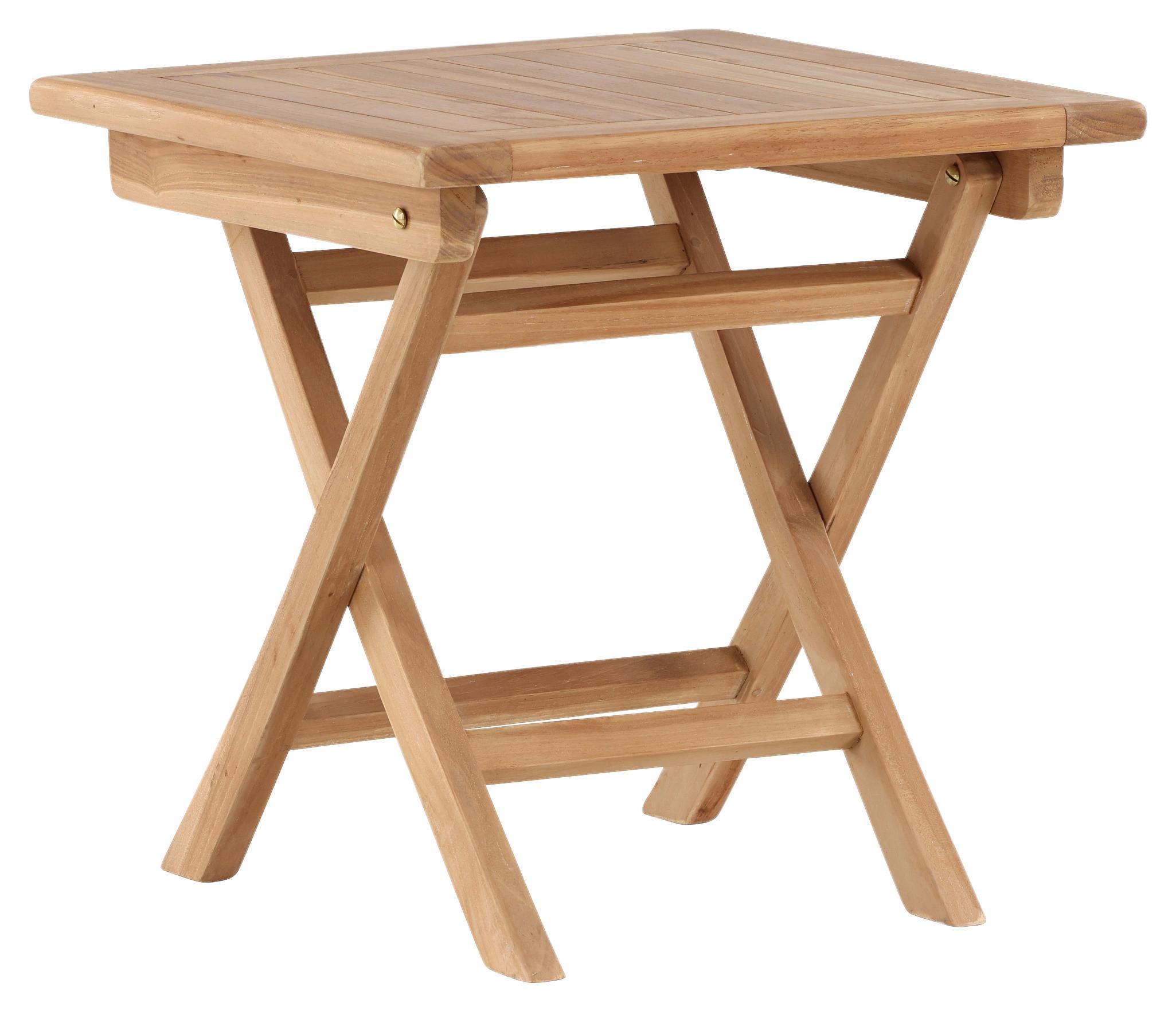 Gartenbeistelltisch Kenya - Teakfarben, KONVENTIONELL, Holz (50/50/50cm) - Gardenson