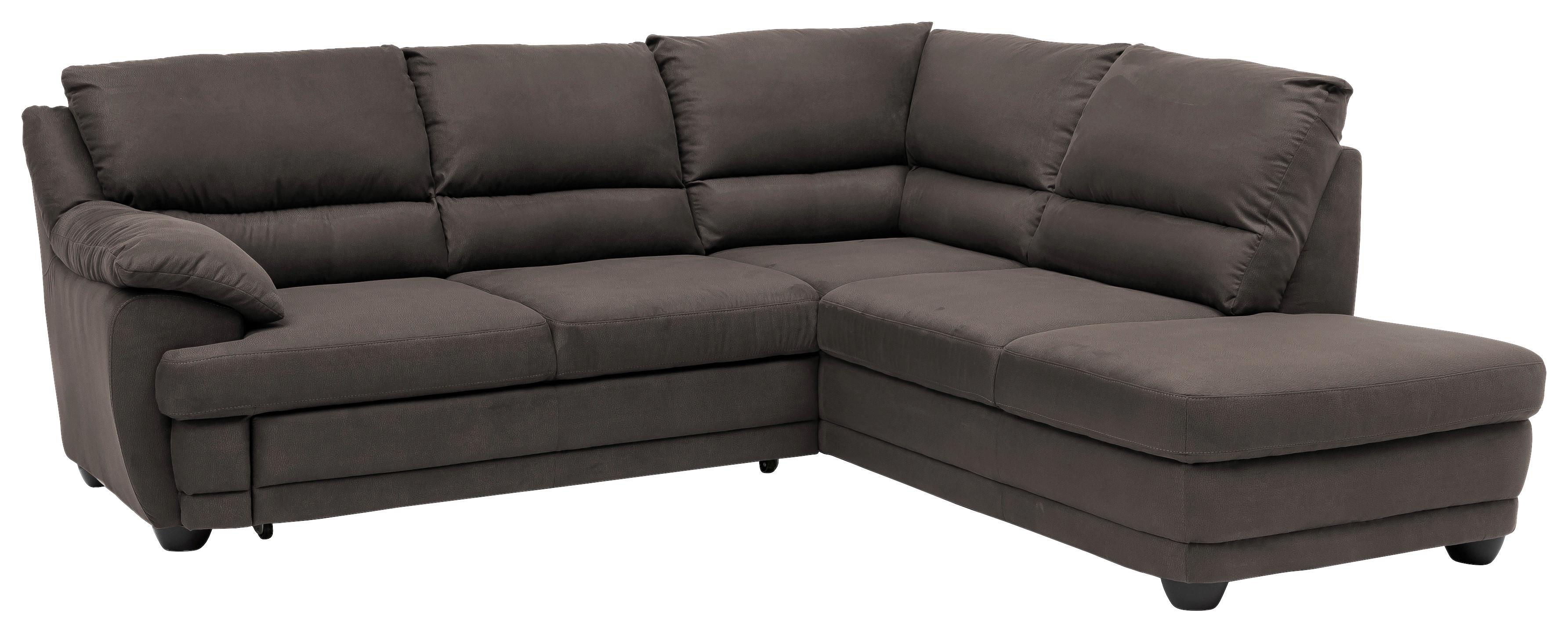 Ecksofa Mit Schlaffunktion Nebolo Braun - Schwarz/Braun, Design, Textil (245/225cm) - Livetastic
