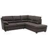Ecksofa Mit Schlaffunktion Nebolo Braun - Schwarz/Braun, Design, Textil (245/225cm) - Livetastic
