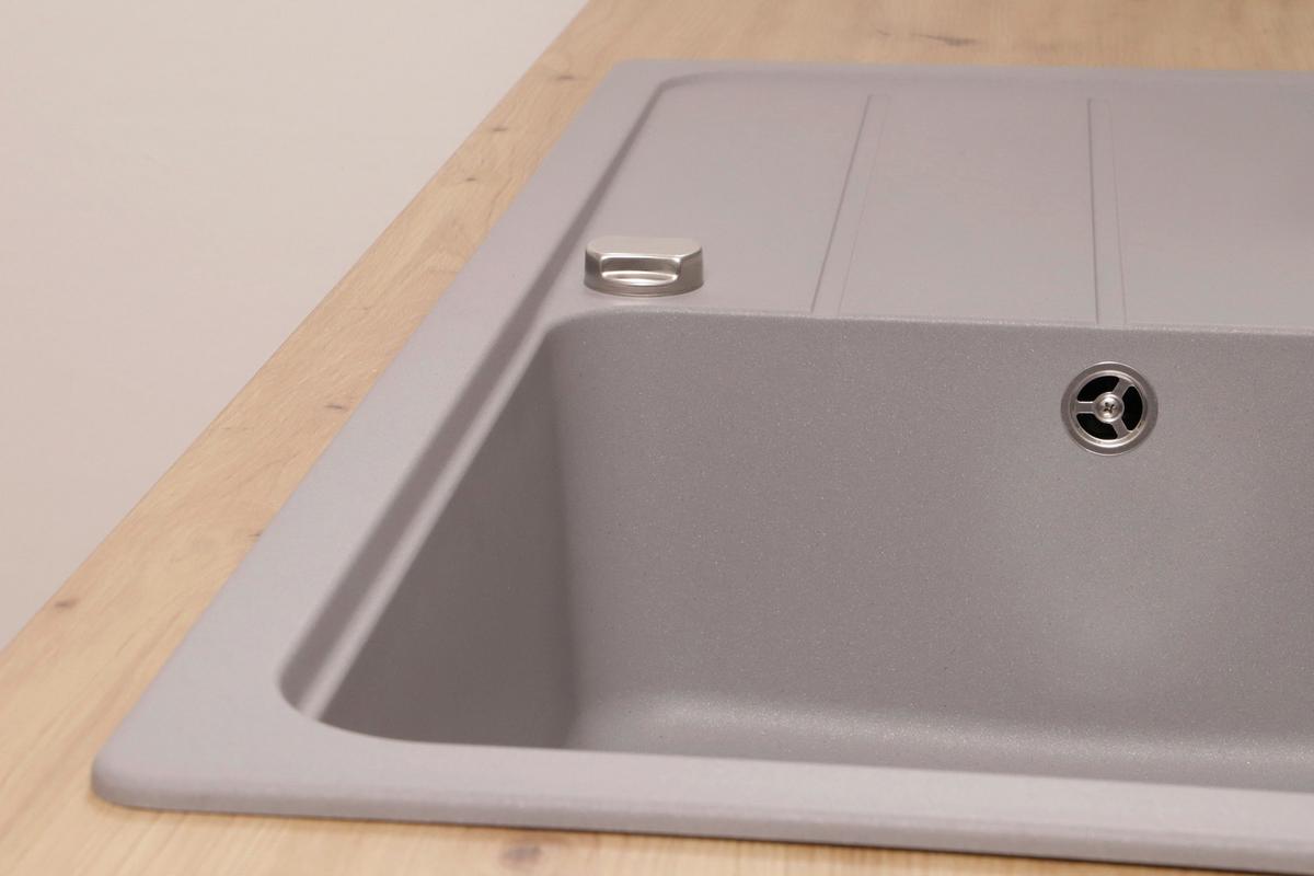 Spüle Austin Grau B: 100 cm - Grau, Design, Stein (100/20/50cm) - Respekta