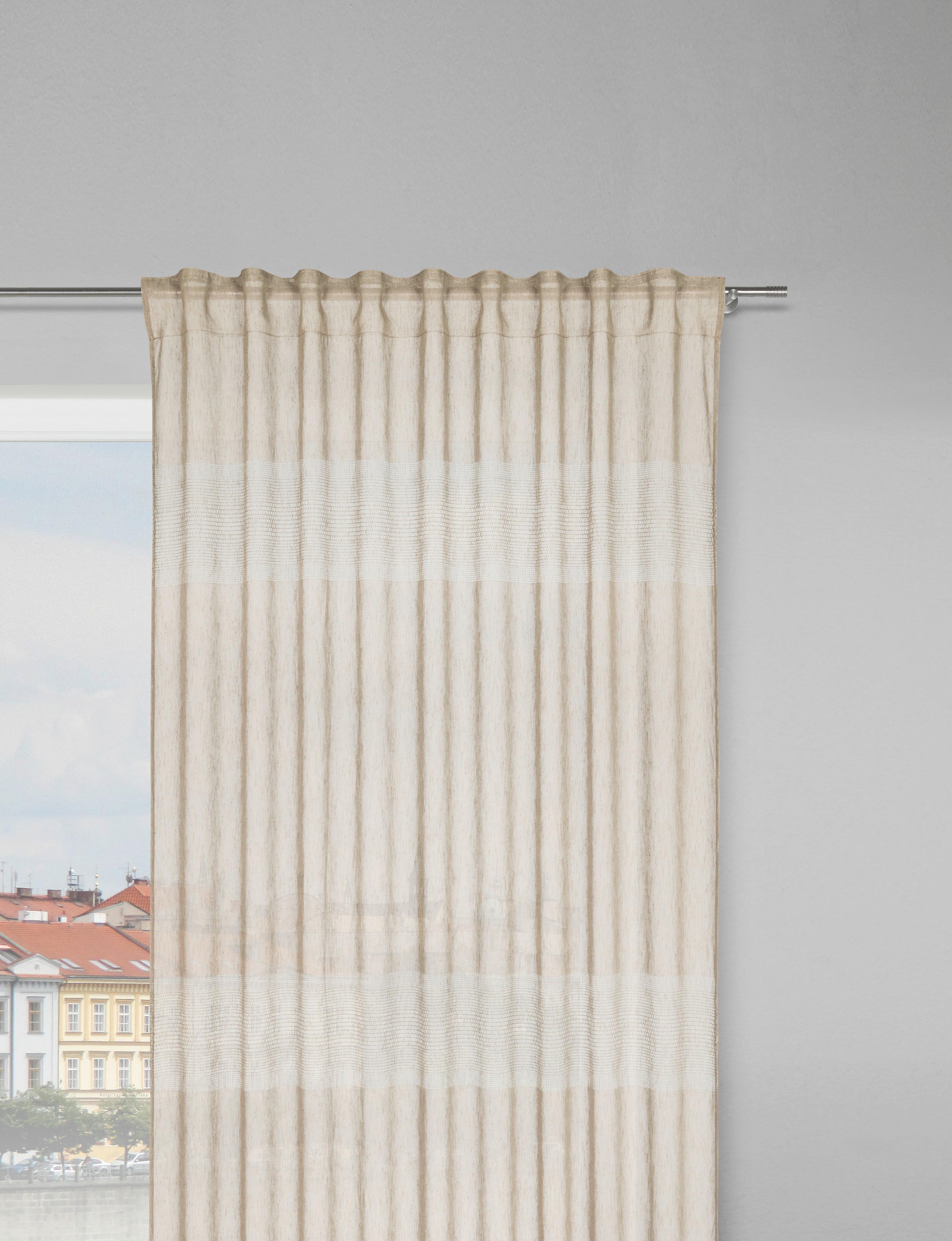 Hotový Záves Lina, 140/245cm, Béžová - béžová, Romantický / Vidiecky, textil (140/245cm) - Modern Living