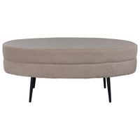 Hockerbank Otto - Beige/Schwarz, Design, Textil/Metall (100/41/40cm) - Livetastic