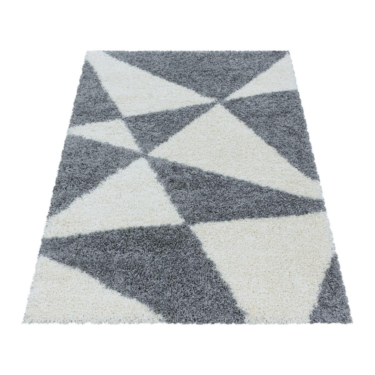 Hochflor Teppich Grau Naturfaser Tango 240x340 cm - Grau, Design, Textil (240/340cm)