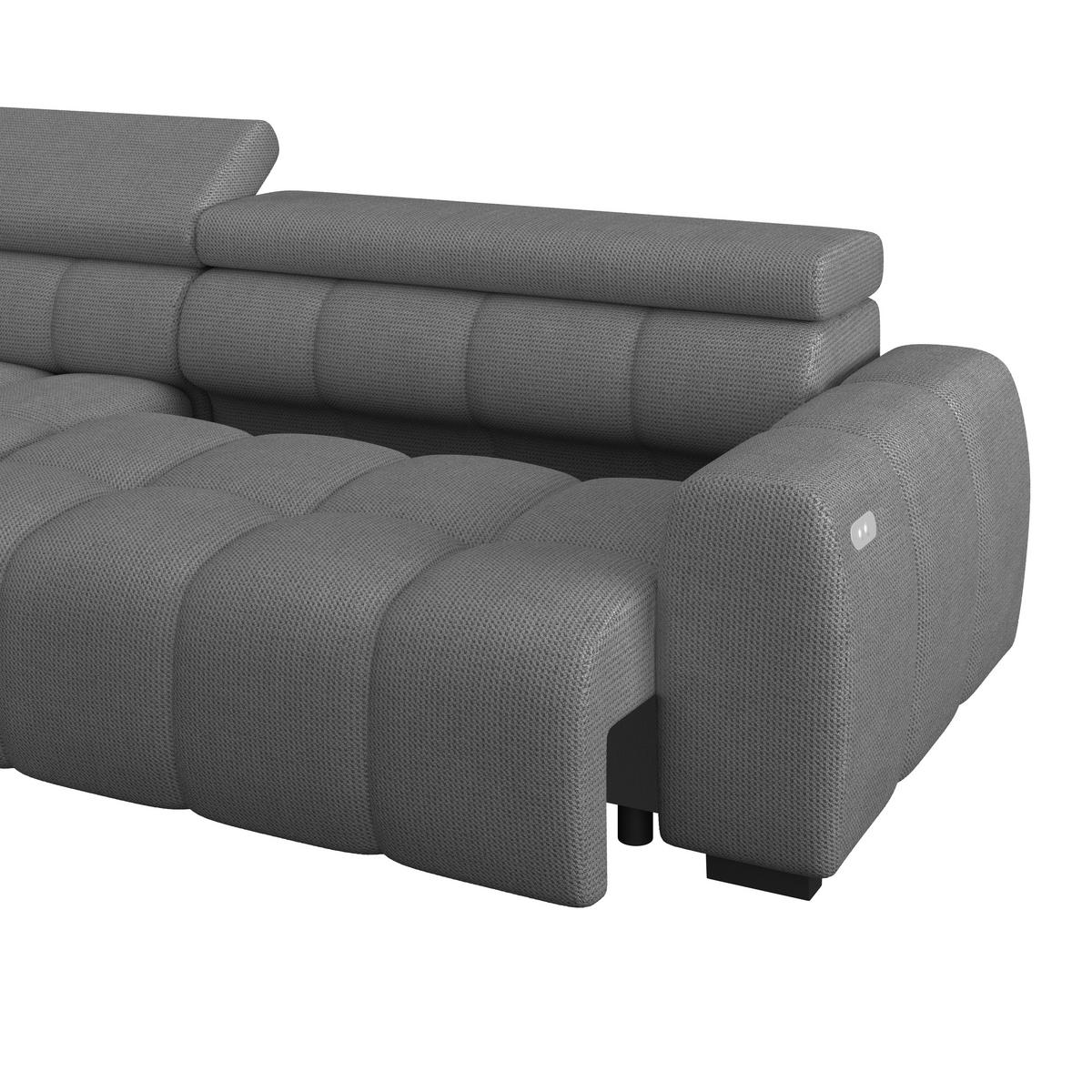 Ecksofa Fargo S Anthrazit, B: 168cm - Anthrazit/Schwarz, Trend, Textil (168/285cm)