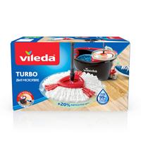 Bodenreinigungsset Easy Wring Supermocio Turbo - Schwarz/Weiß, Basics, Textil (49/29,6/29,3cm) - Vileda