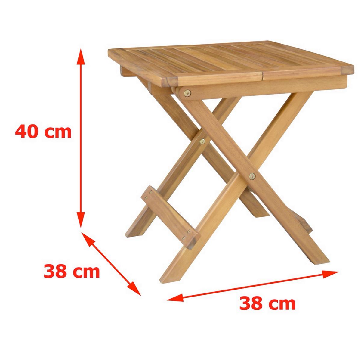 Gartentisch Ph-Aca-Gkt-38-Brown - Akaziefarben, Basics, Holz (38/38/40cm)