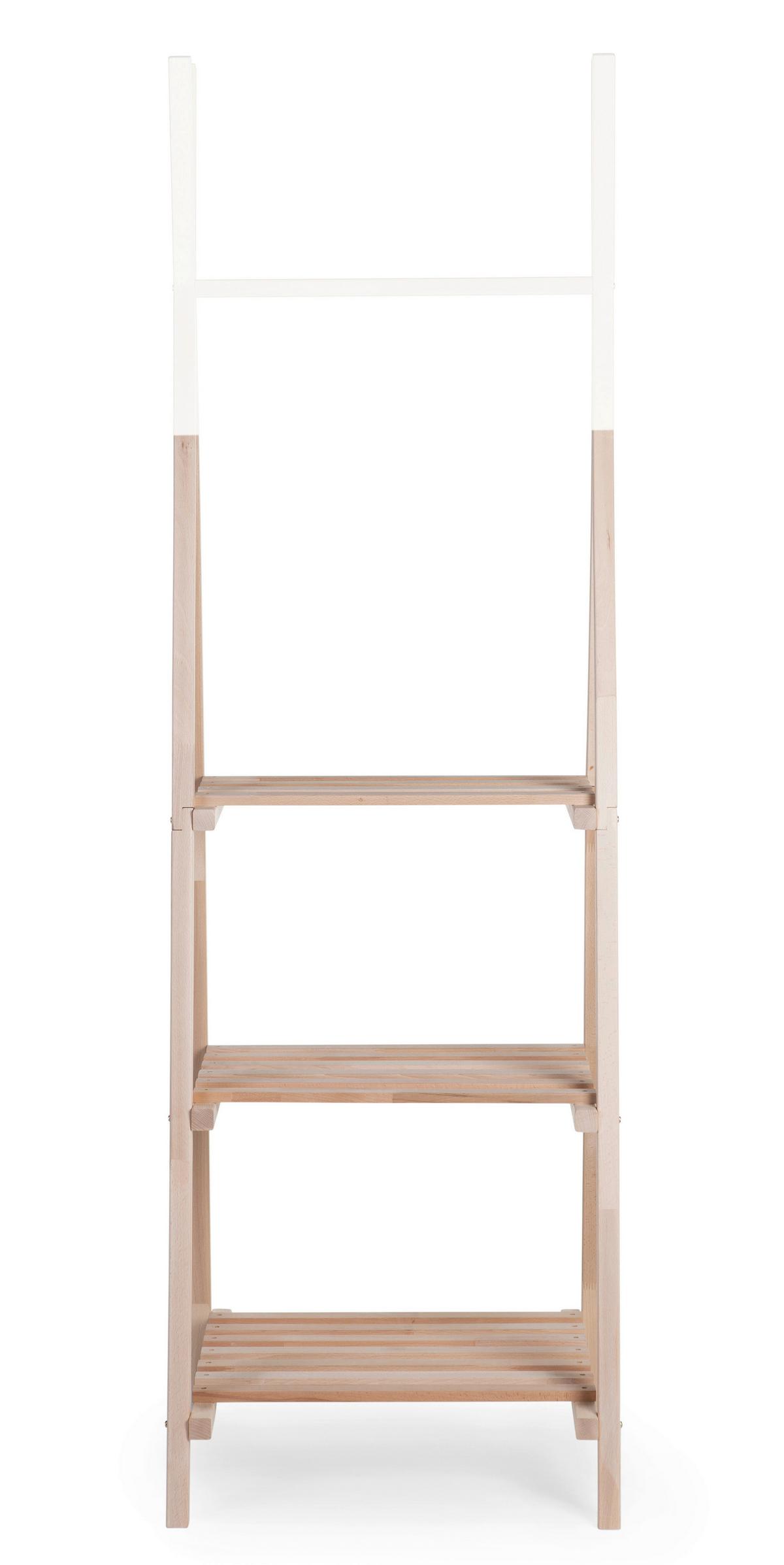 Kindergarderobe, Tipi Buche Massiv, B: 60 Cm - Wengefarben/Weiß, Basics, Holz (60/197/60cm) - Childhome