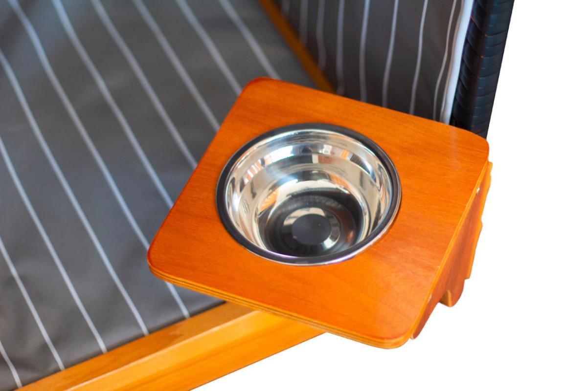 Hundebett Hundestrandkorb Pe - Schwarz/Grau, Basics, Holz/Kunststoff (75/95/6cm) - Gardenson