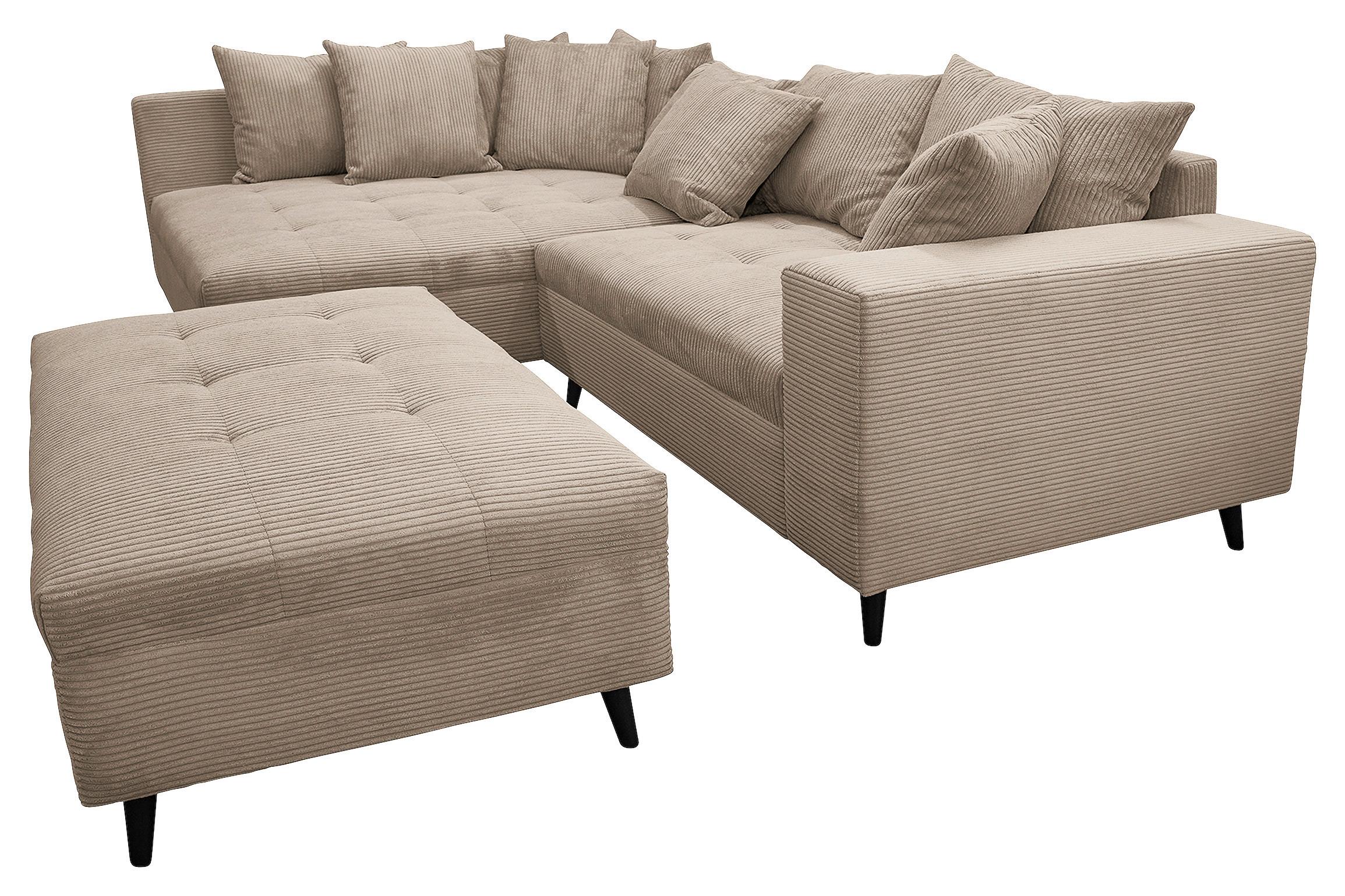 Ecksofa Pruno Hellbraun S: 174x247 cm