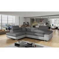 Ecksofa Anton Grau, Hellgrau S:203x272 Cm - Chromfarben/Hellgrau, Design, Textil (203/272cm) - MID.YOU