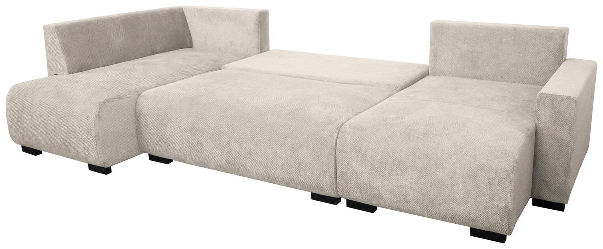 Wohnlandschaft Veronice Creme B: 313 cm - Blau/Creme, Trend, Textil (171/313/141cm)