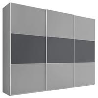 Schwebetürenschrank 280cm Includo, Anthrazit/grau - Anthrazit/Weiß, MODERN, Holzwerkstoff (280/222/68cm)