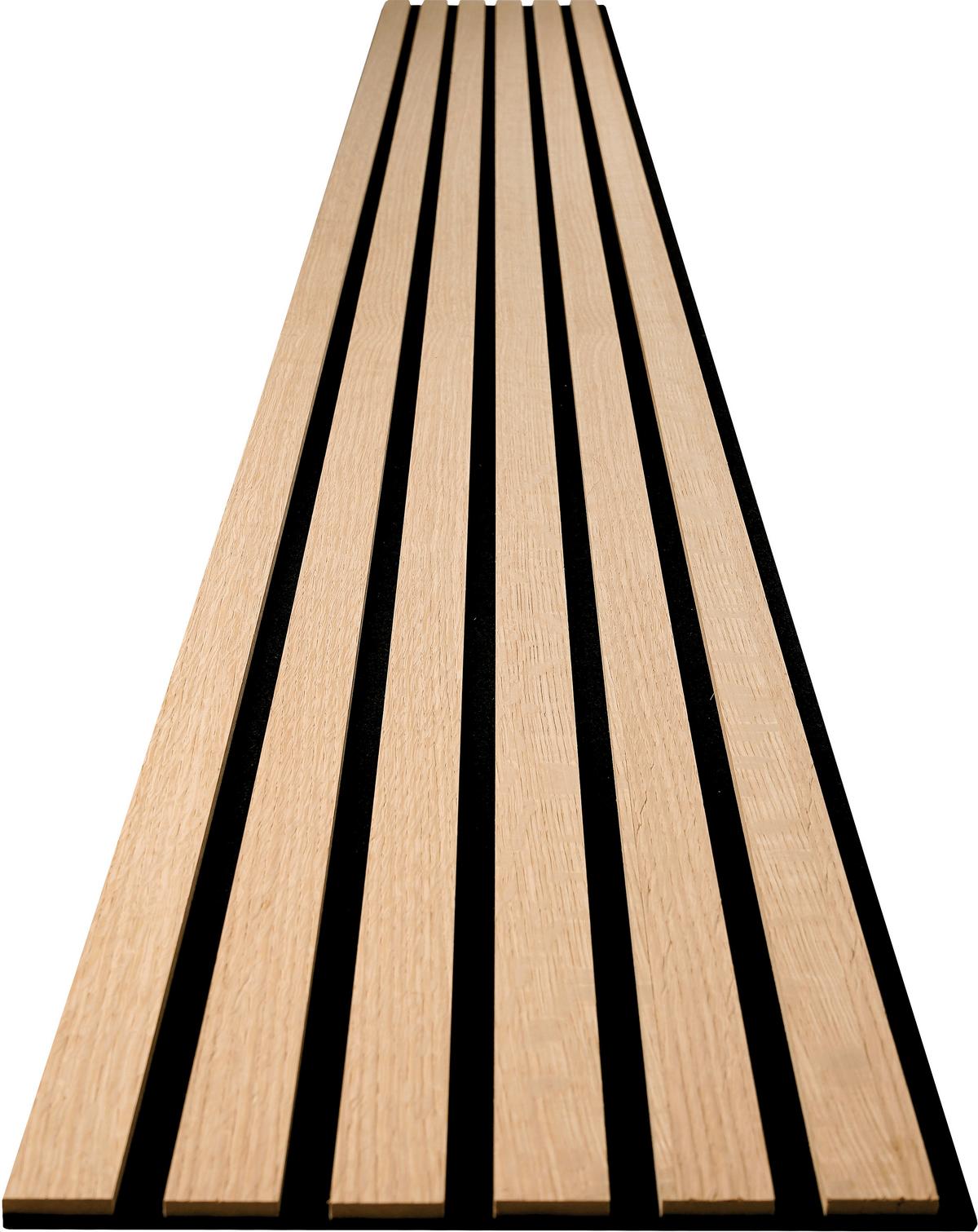 Akustikpaneel Eiche Hellbraun - Hellbraun, KONVENTIONELL, Holz/Kunststoff (250/30/1.1cm) - Novel
