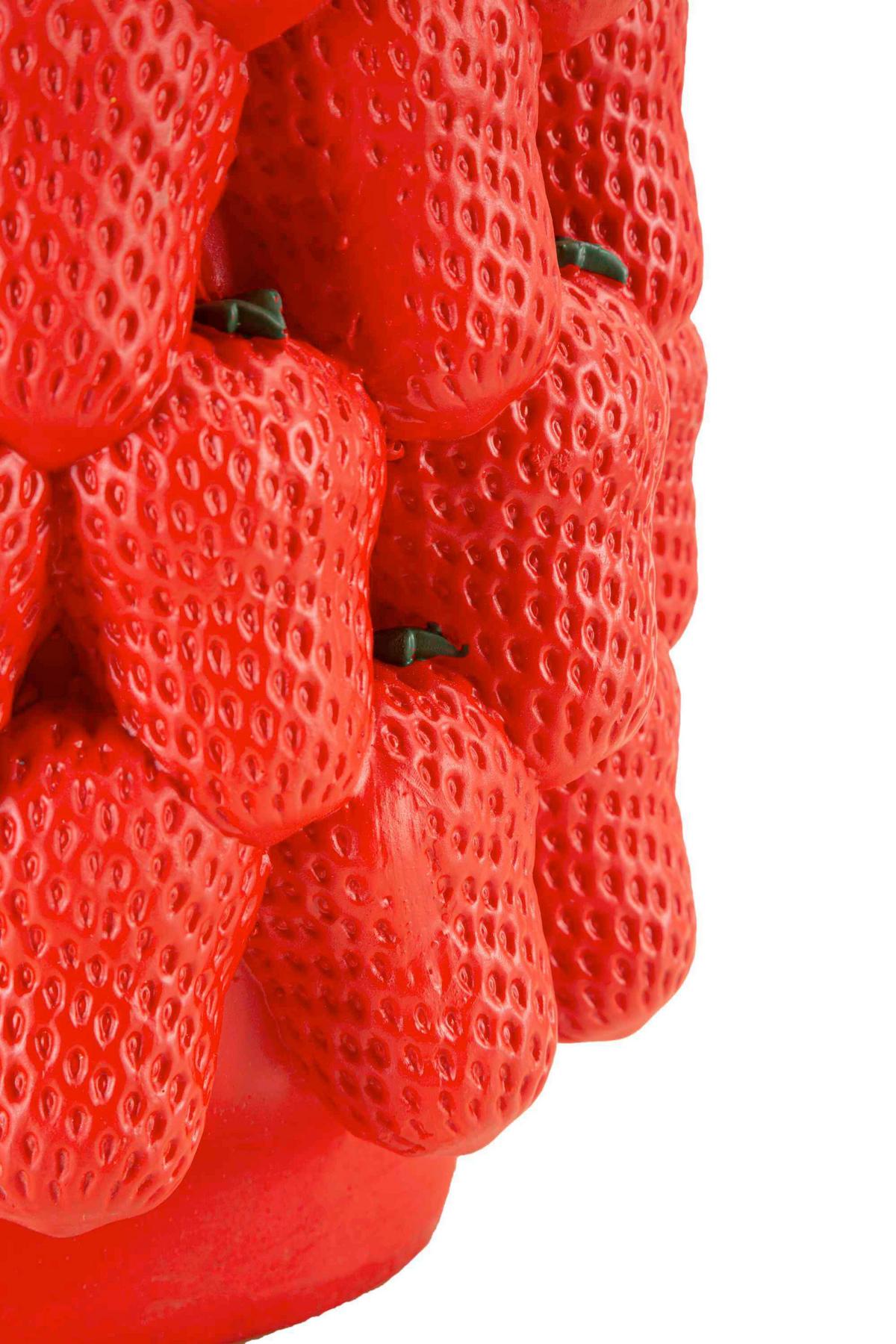 Vase Strawberry Rot B: 20 Cm - Rot, Basics, Kunststoff (20/32/20cm)