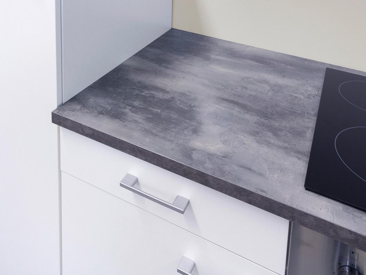 Küchenzeilen Lucca mit Geräten 270 cm Weiß - Graubraun/Weiß, KONVENTIONELL, Holzwerkstoff (270cm) - FlexWell